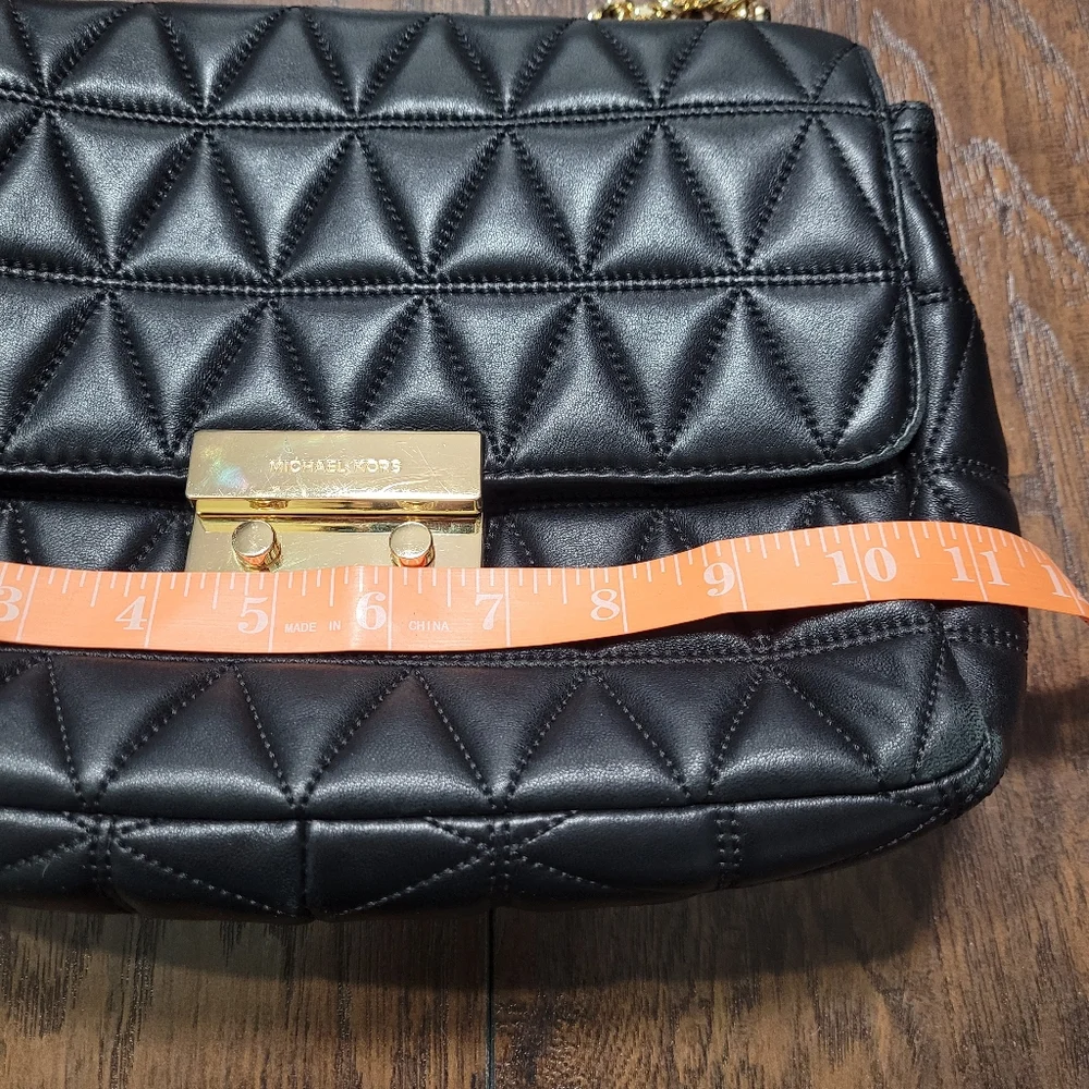 Michael Kors Black Leather Quilted Sloan Bag